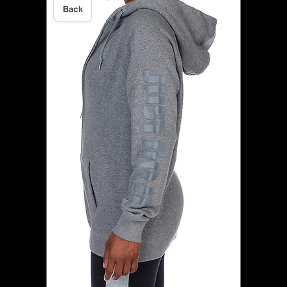 Nike Tech Rally Boyfriend Full Zip Hoodie Jacket Grey 718818 Side Logo Small